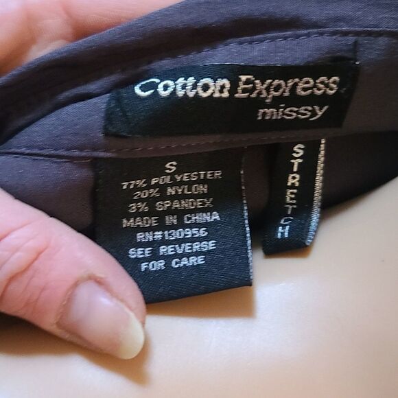 Cotton express chocolate button up - Picture 2 of 9